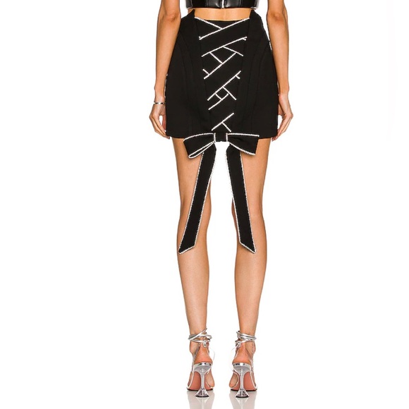 AREA Hourglass Blazer & Mini Skirt with Laced Back - Picture 5 of 10